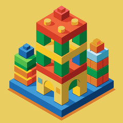 Naklejka premium toy building blocks