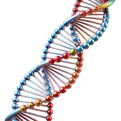 DNA Double Helix Genetics Molecular Biology Science Background Image isolated on transparent background