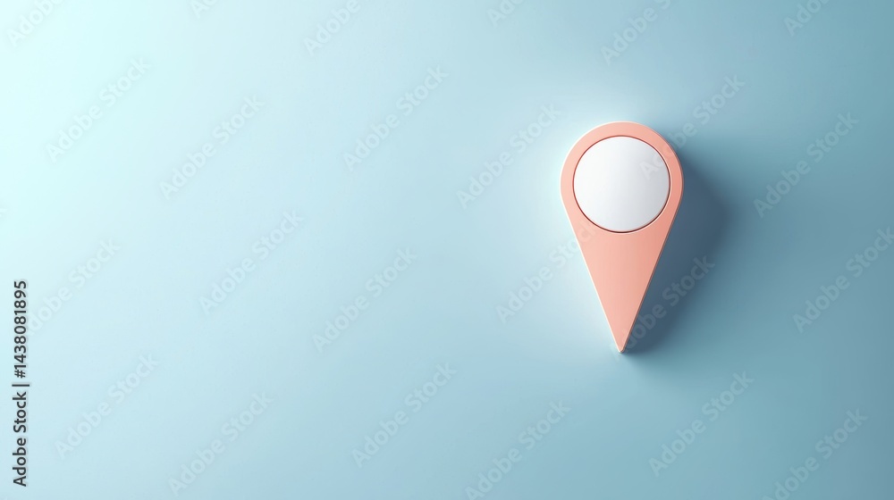 Poster digital map icon modern digital map pin with a flat design and subtle shadow, clean and minimalist a