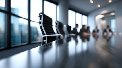 Fototapeta premium Corporate Team Meeting in Modern Workspace