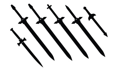 Swords set silhouette