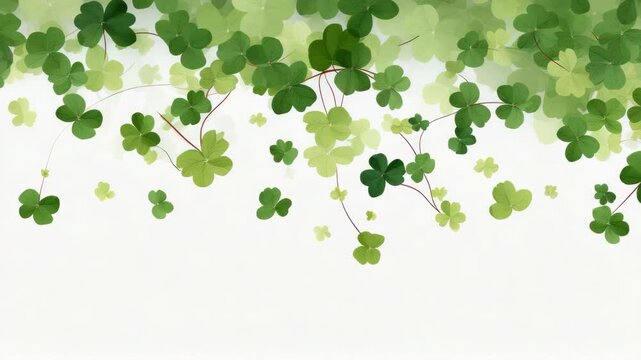 A green leafy plant with four leaves on it. The leaves are green and the plant is growing on a white background