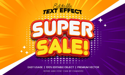 Super Sale Editable Text Effect Premium Vector