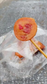 Fried Vietnamese Chicken Sausage and Spicy Sauce