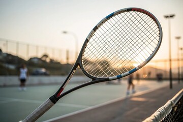 tennis racket and ball