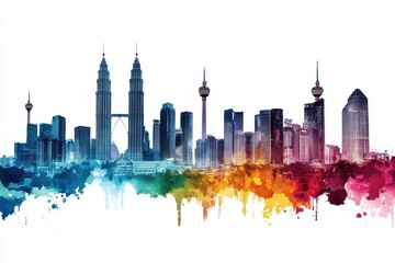 Obraz premium Kuala Lumpur, building, buildings, travel, city, 