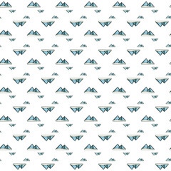 Seamless Abstract Pattern Featuring Floating Triangle and Mountain Designs