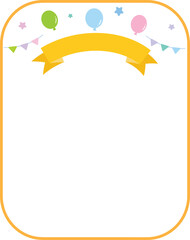 Festive Ribbon and Balloon Frame