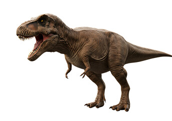 Fototapeta premium Realistic T Rex Dinosaur Roaring on Transparent Background