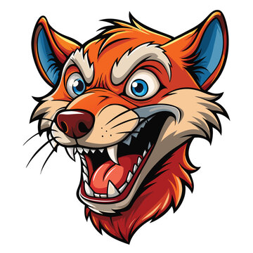 recommend clip art: Angry cartoon fox head