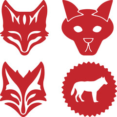 Wolf bundle simple icon. Vector ICON all icon Viktor