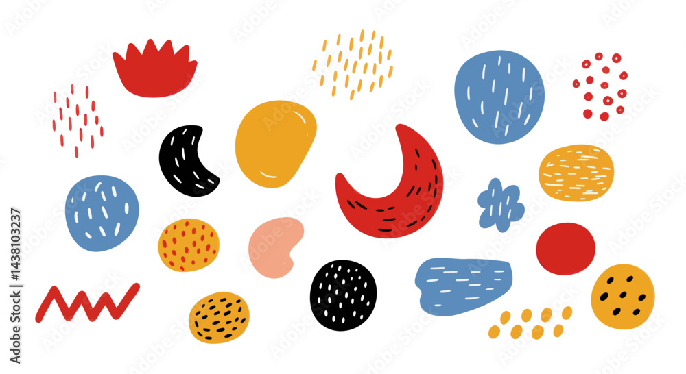 Poster colorful abstract shapes pattern background design