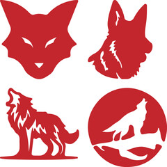 Wolf bundle simple icon. Vector ICON all icon Viktor
