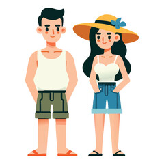 Couple Vacationing Summer Outfits for Fashion and Travel Designs