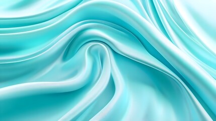 Light Blue Silk Fabric Abstract Background with Smooth Textures