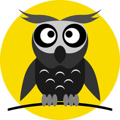 Owl cartoon vector illustration