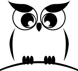 Owl cartoon vector illustration
