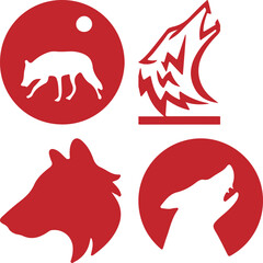 Wolf bundle simple icon. Vector ICON all icon Viktor