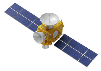 Communication Satellite Isolated on Transparent Background



