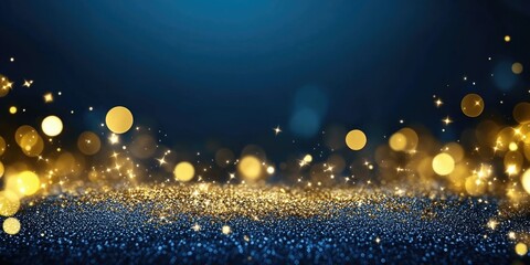 A vibrant and glittery confetti background that captures the essence of sparkle and celebration with a blue tint.