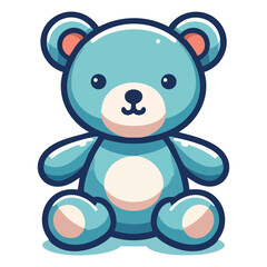 Cute Teddy Bear Vector Illustration for Kids and Babies