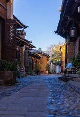 The landscape of Shaxi Ancient Town in Jianchuan County, Dali, Yunnan Province