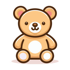 Adorable Teddy Bear Vector Illustration for Kids and Gift