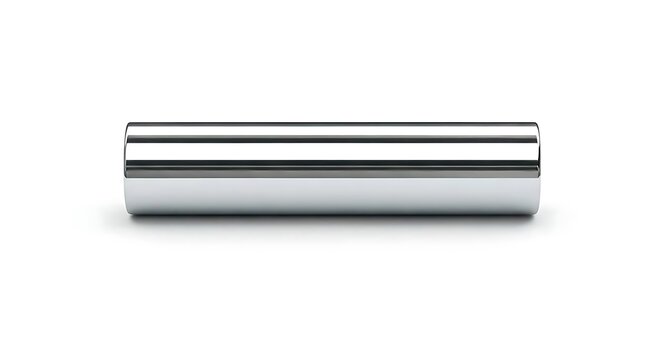hiny chrome pipe extension, vertical position, white background.