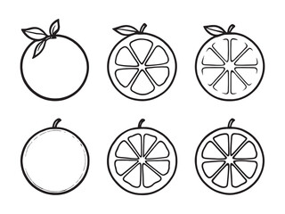 Satsuma vector line art illustration