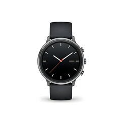  Smartwatch top view on white background.