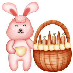 easter bunny with carrots