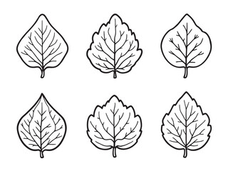Shepherd’s Purse Leaf vector line art illustration