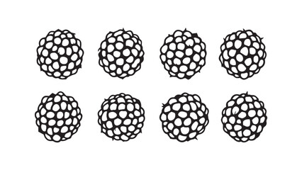 Blackberry set line art