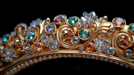 Obraz premium ornate_gold_jewel_curve,