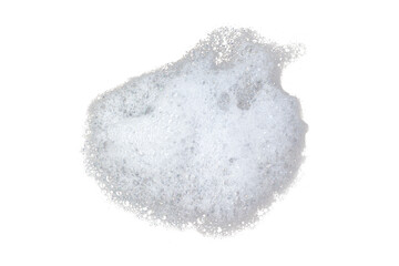bubble foam soap on transparent