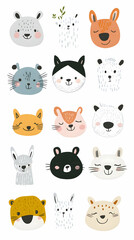 Diverse Cartoon Animals