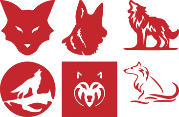 Wolf simple icon. Vector ICON all icon Viktor