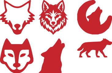 Wolf simple icon. Vector ICON all icon Viktor