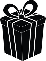 white gift box with ribbon