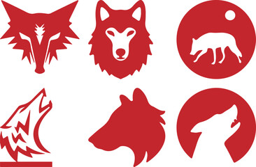 Wolf simple icon. Vector ICON all icon Viktor