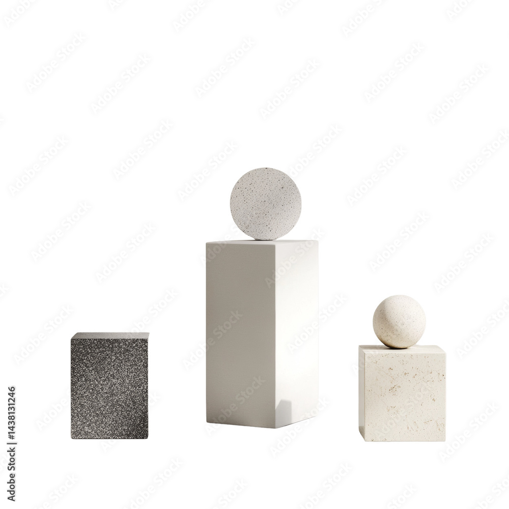 Aufkleber geometric harmony an artistic arrangement of textural forms isolated on transparency