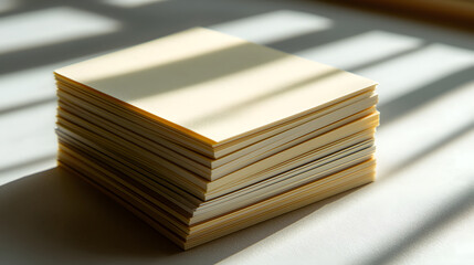 Organized sticky notes with matching hues evening light creative workspace minimalist environment close-up view