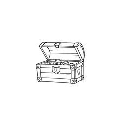 Open Wooden Treasure Chest Filled with Gold Coins