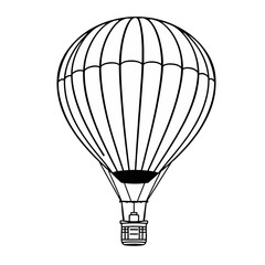 Obraz premium Hot Air Balloon Line Art Illustration