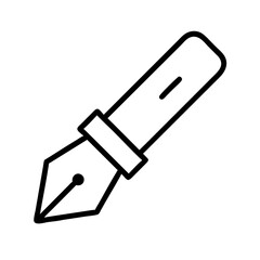 ink pen line art icon vector illustration