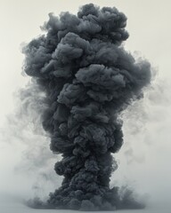 Massive dark smoke cloud