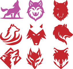 Wolf simple icon. Vector ICON all icon Viktor