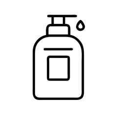 shampoo bottle line art icon vector illustration