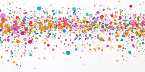 Bright and colorful graphic with a variety of hues, resembling a playful collection of floating colorful bubbles.