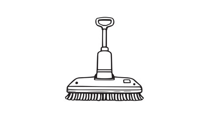 Carpet sweeper line art